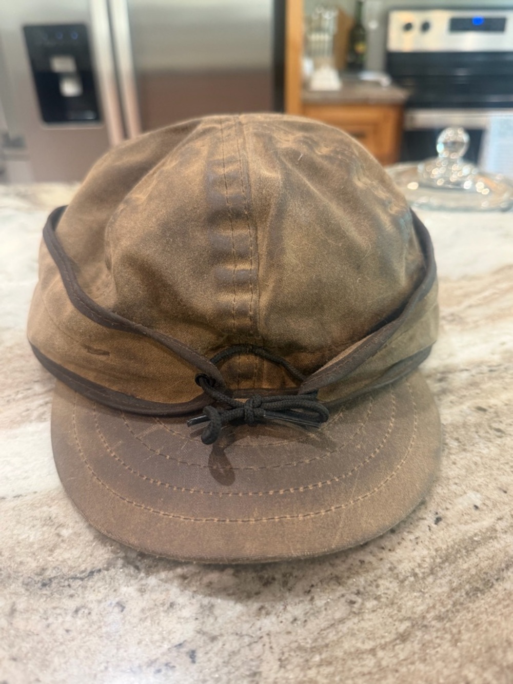 Stormy Kroger Waxed Cotton Cap Brown 7 3/8 Size